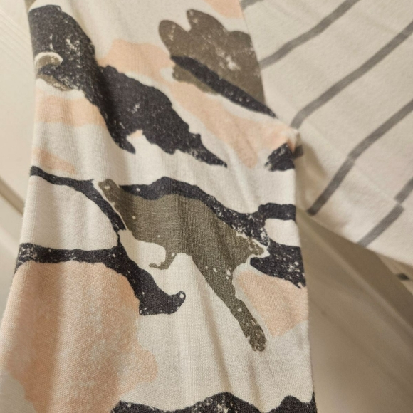 3/4in Sleeve Maurice's Striped/Camo print 24/7 Shirt - Picture 6 of 9